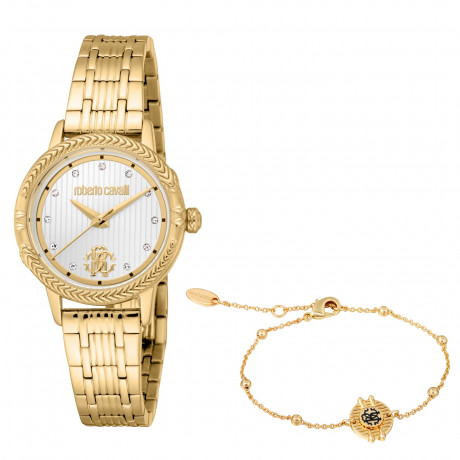 Набор Roberto Cavalli часы наручные RC5L094M0055 + браслет  RCGW0104BR