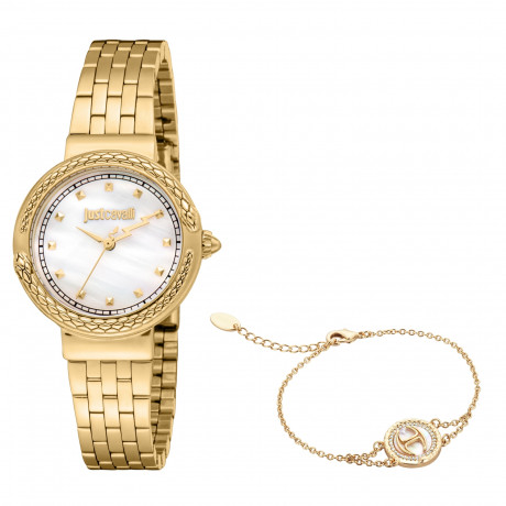 Набор Just Cavalli часы наручные JC1L311M0025 + браслет JCGW0180BR