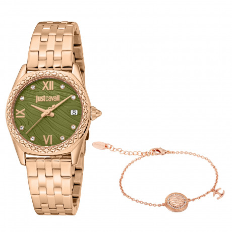 Набор Just Cavalli часы наручные JC1L312M0085 + браслет JCGW0226BR