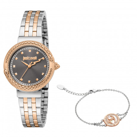 Набор Just Cavalli часы наручные JC1L311M0075 + браслет JCGW0183BR