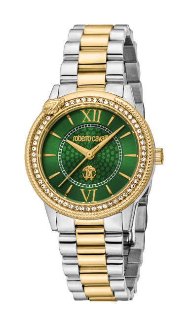 Набор Roberto Cavalli часы наручные RC5L037M2065 + браслет  RCGW0055BR