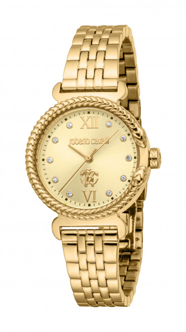 Набор Roberto Cavalli часы наручные RC5L061M1055 + браслет  RCGW0053BR