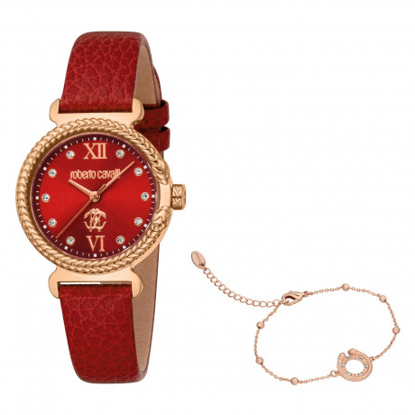 Набор Roberto Cavalli часы наручные RC5L061L1035 + браслет  RCGW0054BR
