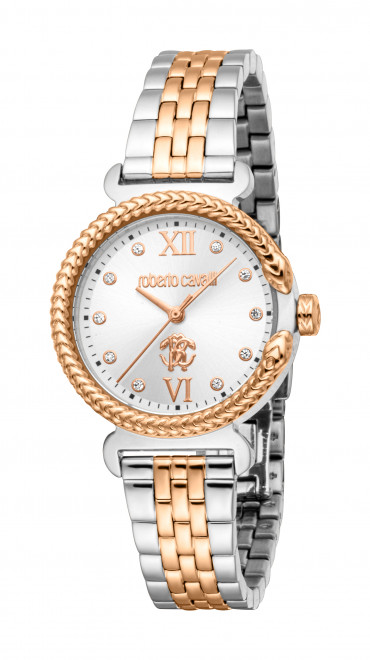 Набор Roberto Cavalli часы наручные RC5L061M1085 + браслет  RCGW0056BR