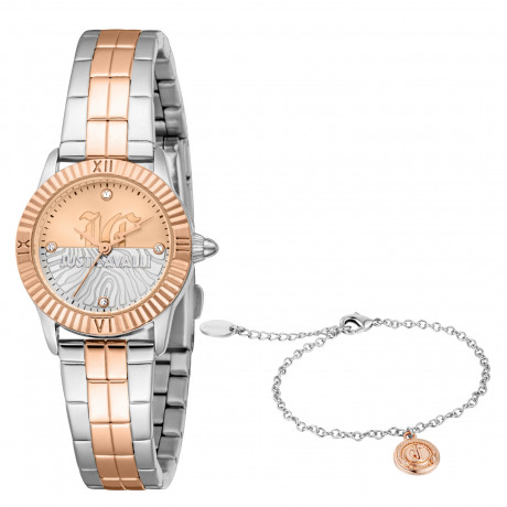 Набор Just Cavalli часы наручные JC1L328M0095 + браслет  JCGW0268BR