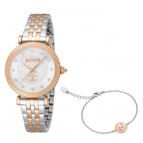 Набор Just Cavalli часы наручные JC1L266M0065 + браслет  JCGW0173BR