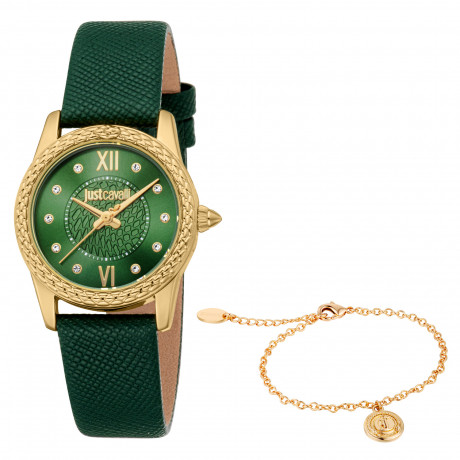 Набор Just Cavalli часы наручные JC1L360L0025 + браслет JCGW0265BR