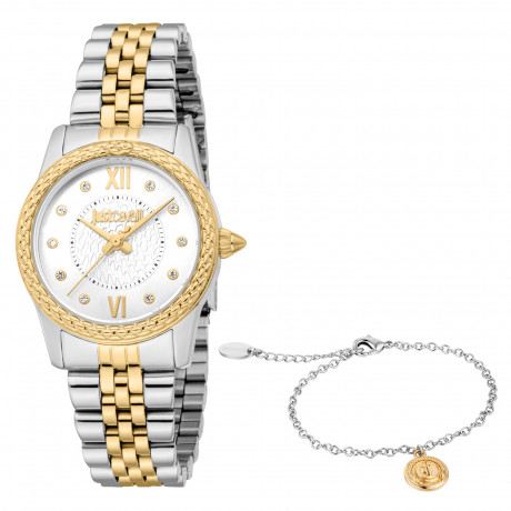 Набор Just Cavalli часы наручные JC1L360M0075 + браслет JCGW0267BR