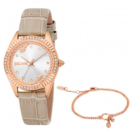 Набор Just Cavalli часы наручные JC1L361L0035 + браслет JCGW0271BR