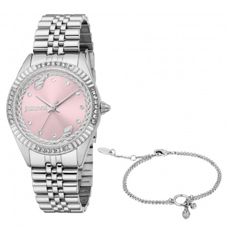 Набор Just Cavalli часы наручные JC1L361M0045 + браслет JCGW0269BR