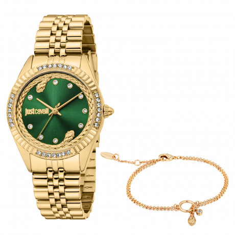 Набор Just Cavalli часы наручные JC1L361M0065 + браслет JCGW0270BR
