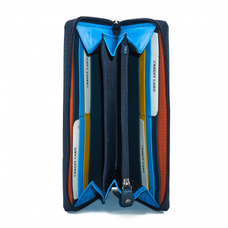 Кошелёк Beverly Hills Polo Club BH-2965-BL, натуральная кожа теленка. Цвет: синий