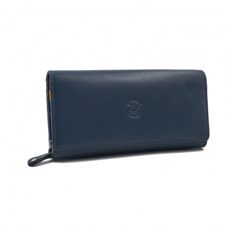 Кошелёк Beverly Hills Polo Club BH-2966-BL, натуральная кожа теленка. Цвет: синий