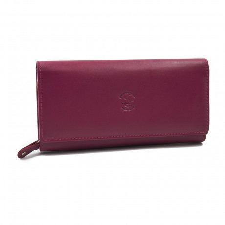 Кошелёк Beverly Hills Polo Club BH-2966-FX, натуральная кожа теленка. Цвет: фуксия