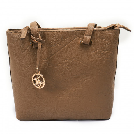 Сумка Beverly Hills Polo Club BH-3000-TO, экокожа. Цвет: кофейный