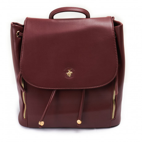 Рюкзак Beverly Hills Polo Club BH-3011-BX, экокожа. Цвет: бордовый