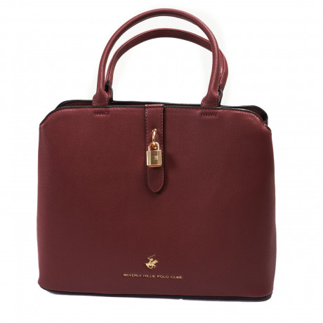 Сумка Beverly Hills Polo Club BH-3051-BX, экокожа. Цвет: бордовый