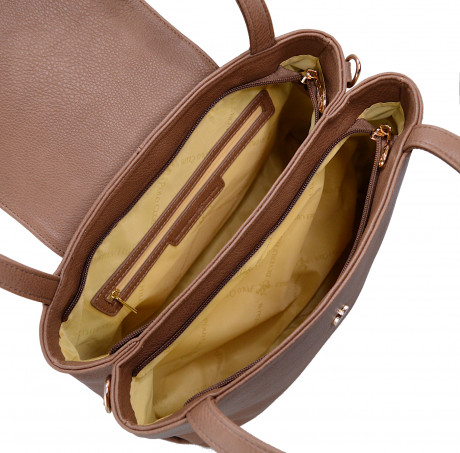 Сумка Beverly Hills Polo Club BH-3060-TO, экокожа. Цвет: кофейный