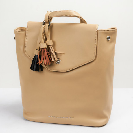 Рюкзак Beverly Hills Polo Club BH-3072-BE, экокожа. Цвет: бежевый