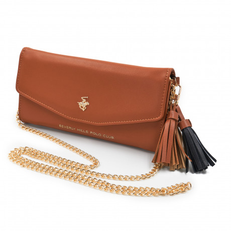 Клатч Beverly Hills Polo Club BH-3076-CU, экокожа. Цвет: светло-коричневый