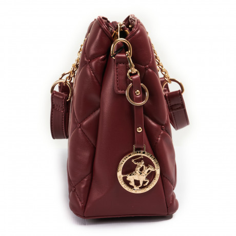 Сумка Beverly Hills Polo Club BH-3091-BX, экокожа. Цвет: бордовый