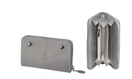 Кошелёк Beverly Hills Polo Club BH-3113-GR, экокожа. Цвет: серый
