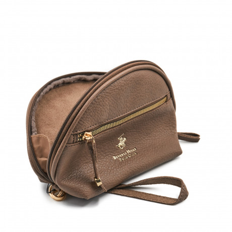 Косметичка Beverly Hills Polo Club BH-3127-TO, экокожа. Цвет: кофейный
