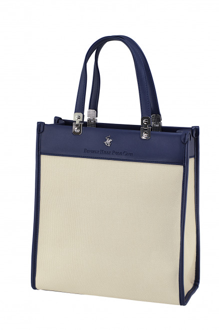 Сумка Beverly Hills Polo Club BH-3211-BL, экокожа. Цвет: синий/бежевый