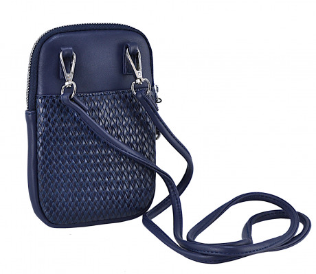 Сумка для телефона Beverly Hills Polo Club BH-3214-BL, экокожа. Цвет: синий/бежевый