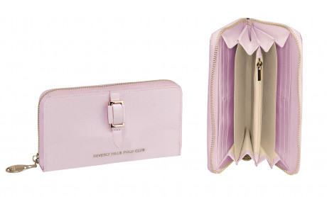 Кошелёк Beverly Hills Polo Club BH-3255-CI, экокожа. Цвет: розовый