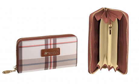Кошелёк Beverly Hills Polo Club BH-3329-CU, экокожа. Цвет: клетка с коричневым акцентом